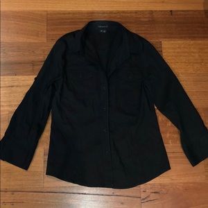 Theory navy button down - medium